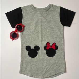 Minnie & Mickey Mouse T-Shirt Dress with sunglasses